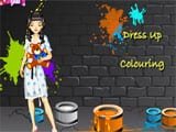 Coloring playroom and dressup - Juegos de vestir muñecas